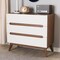 Baxton Studio Calypso Mid-Century White and Walnut Wood 3-Drawer Storage Chest 137-7499 - alternate 3